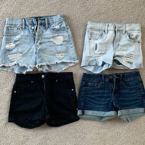 Lot of juniors Aero denim shorts size 0